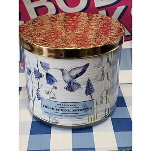 BBW Fresh Spring Morning Decorative Lid Large 3 Wick Candle Home Fragrance Decor